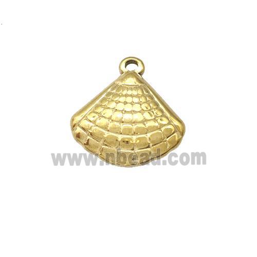 Stainless Steel Sea Shell Charms Pendant Gold Plated