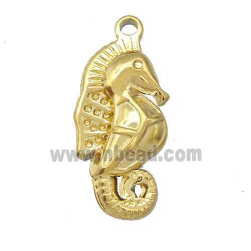 Stainless Steel Seahorse Charms Pendant Gold Plated