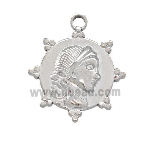 Raw Stainless Steel Beauty Charms Pendant