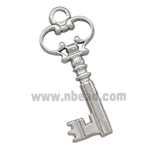 Raw Stainless Steel Key Charms Pendant