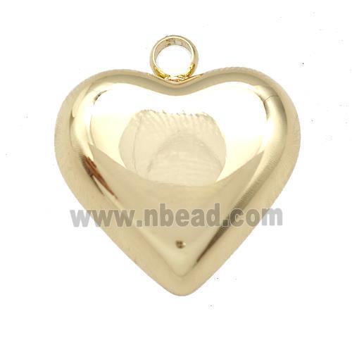 216 Stainless Steel Heart Pendant Hollow Gold Plated