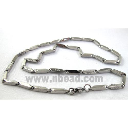 Stainless Steel Necklace chain, platinum plated