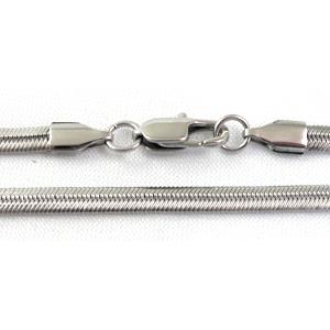 Stainless steel Necklace Chain, platinum plated