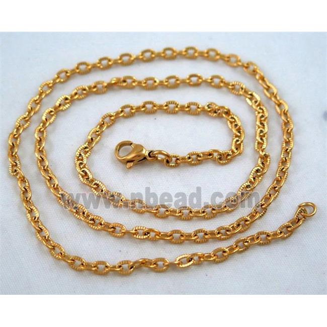 golden plated Stainless Steel Chain Necklace