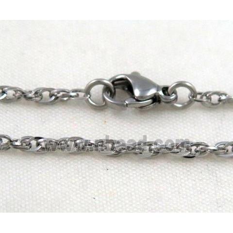 platinum plated Stainless Steel Necklace Chain