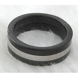 Stainless steel Ring, black