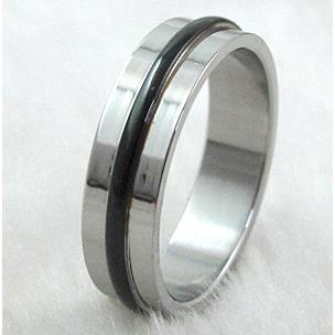 Stainless steel Ring, platinum plated
