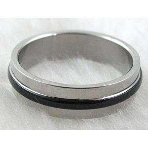 Stainless steel Ring, platinum plated