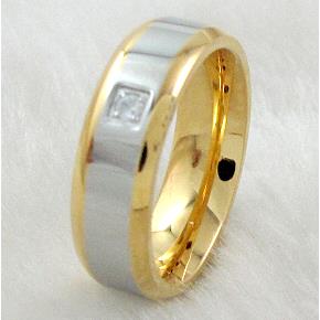 Stainless steel Ring, gold plated