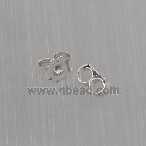 Sterling Silver Earrings Back, platinum plated