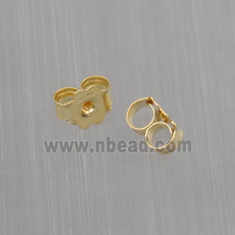 Sterling Silver Earrings Back Nut Gold Plated