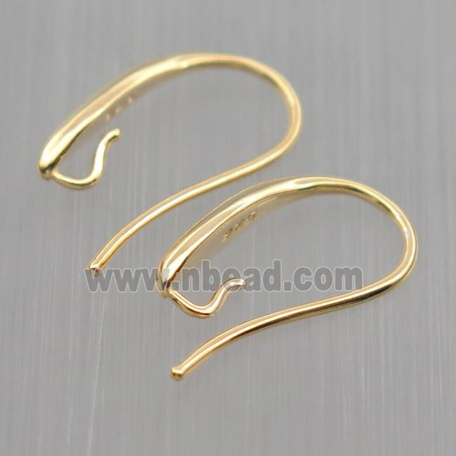 Sterling Silver Hook Earrings, gold plated