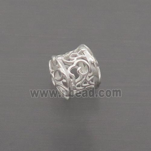 Sterling Silver Beads Tube Hollow
