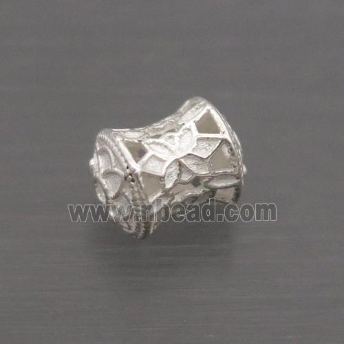 Sterling Silver Beads Tube Hollow
