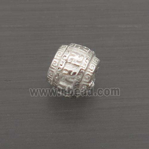 Sterling Silver Beads Rondelle Buddhist