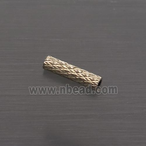 Sterling Silver Column Beads Gold Plated