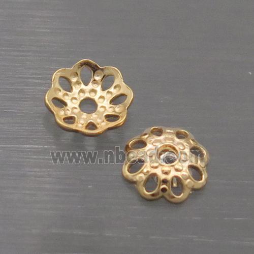 Sterling Silver Beadcaps Gold Plated