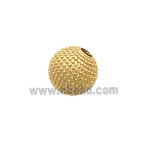 Sterling Silver Beads Round Gold Plated