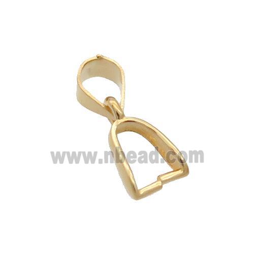 Sterling Silver Pinch Bail Clasp Gold Plated