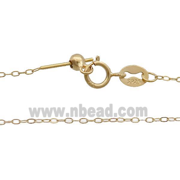 Sterling Silver Necklace Chain Gold Plated