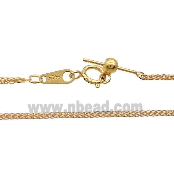 Sterling Silver Necklace Chain Gold Plated