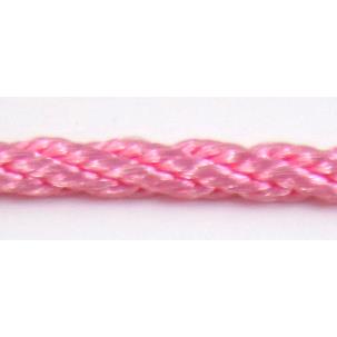 Pink braided cord, cotton
