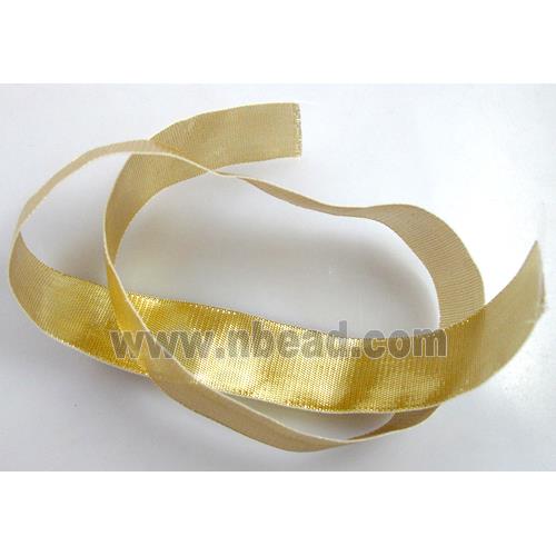 jewelry Metallic Ribbon Cord, gold