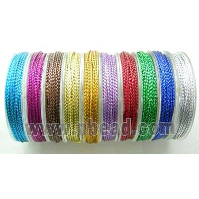 Metallic Cord for Jewelry binding, Mix Color