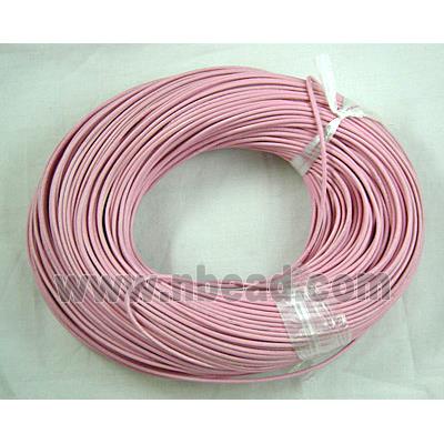 Pink Leather Rope For Jewelry Binding