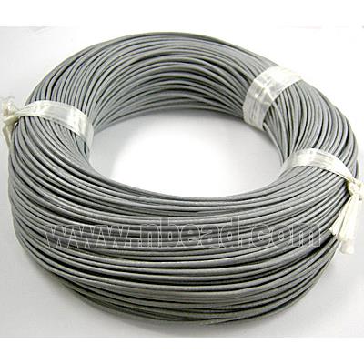 Gray Leather Cord For Jewelry Binding