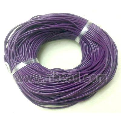 Leather Rope For Jewelry Binding, purple