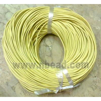 Leather Rope For Jewelry Binding, yellow