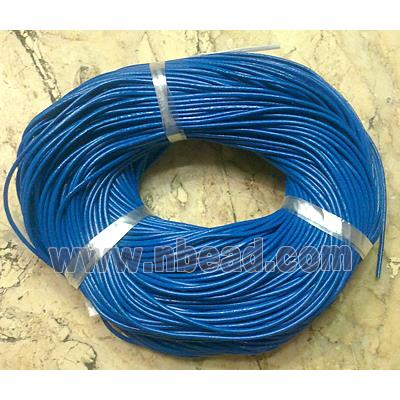 Leather Rope For Jewelry Binding, blue