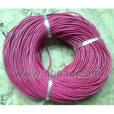 Leather Rope For Jewelry Binding, hot-pink