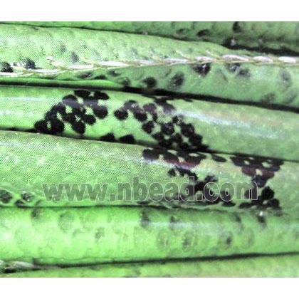 green PU leather wrapped cord