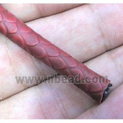 red PU leather wrapped cord