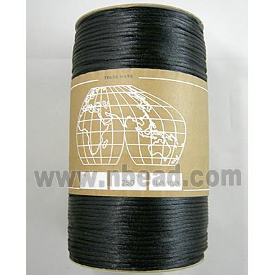 black Satin Rattail Cord