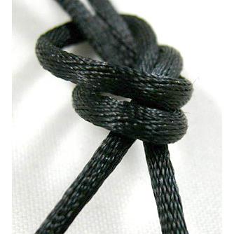 black Satin Rattail Cord