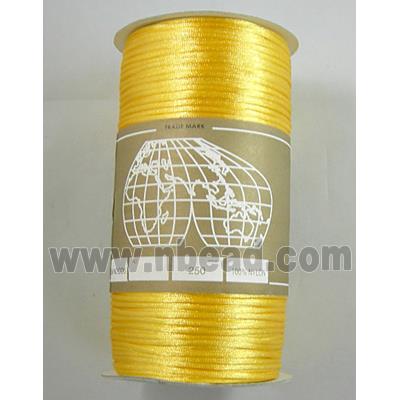 Satin Rattail Cord, Yellow