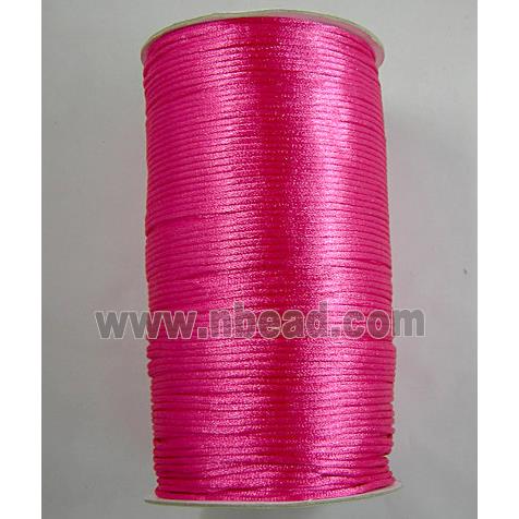 Hot Pink Satin Rattail Cord