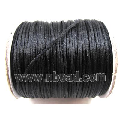 Satin Rattail Cord, black