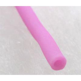 Rubber Cord, hollow, hot-pink