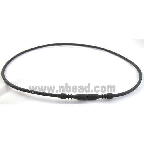 Jewelry making necklace cord, rubber, black