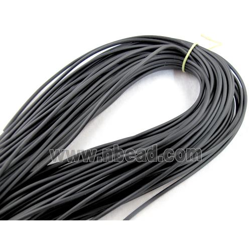 Rubber Cord, hollow, black