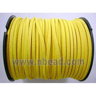 yellow Synthetic Suede Cord