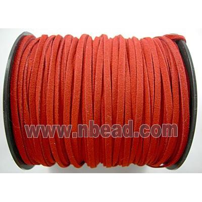red Synthetic Suede Cord