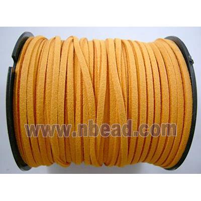 orange Synthetic Suede Cord