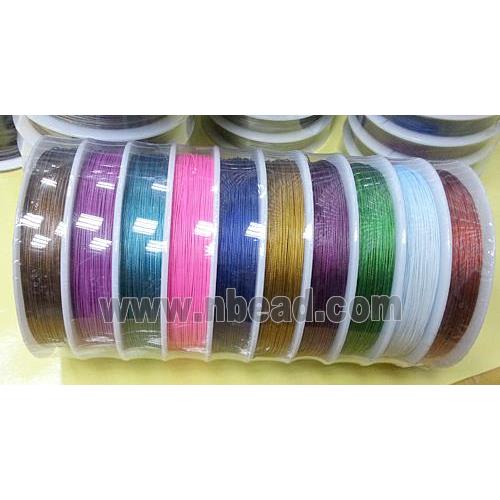 Jewelry binding wire, Tiger tail, mixed color