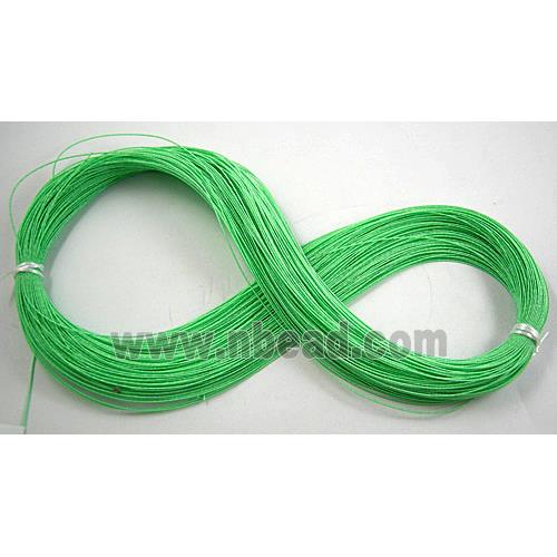 waxed wire, round, grade a, green