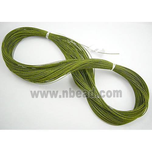 waxed wire, round, grade a, green